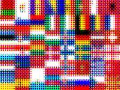Vlaggen van Europa 4: rasterpatroon van Frans Blok thumbnail