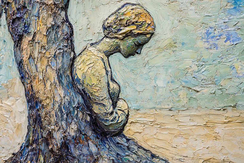 peinture spirituelle d'une femme dans la forêt par Egon Zitter