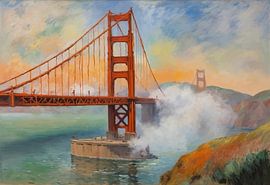 Golden Gate Sunrise Foggy