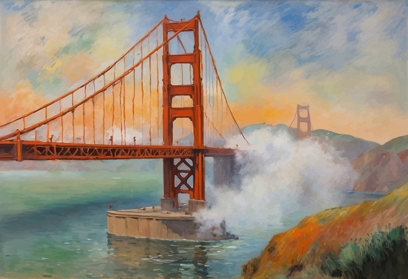 Golden Gate Sunrise Foggy par MIROKKU