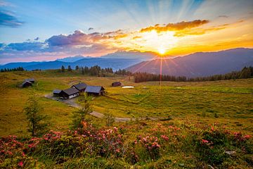 Zonsopgang boven de Dachstein van Christa Kramer