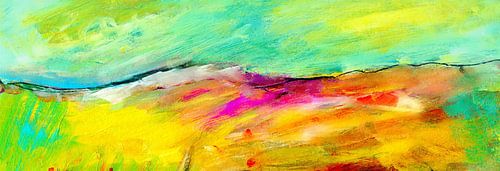 Kunst Pastel Kleurrijk Landschap