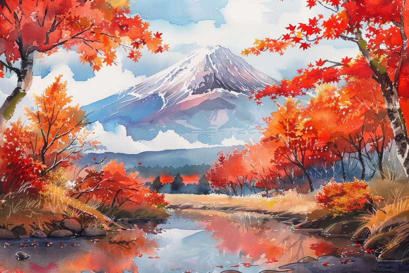 De berg Fuji van Poster Art Shop