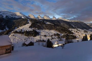 Night panorama in Toggenburg, Switzerland by Jan Schuler