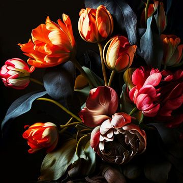 Bloemenpracht Kleurrijke Tulpen