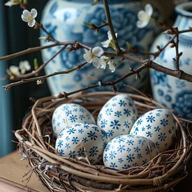 Porseleinen Lente – Nest vol Delfts Blauw van Studio Ypie