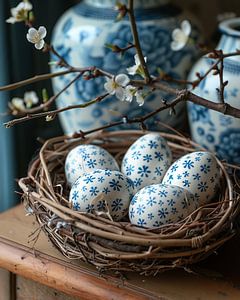 Porseleinen Lente – Nest vol Delfts Blauw