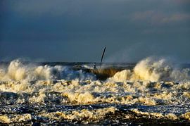 Windsurfer in the North Sea by Blond Beeld