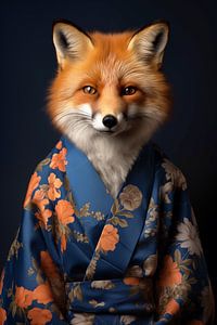 Kimono Dreams of the Cunning Fox van PixelMint.