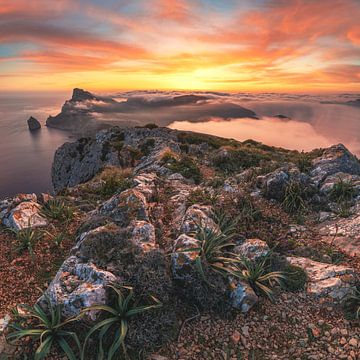 Spain Mallorca Formentor Dramatic sunrise by Jean Claude Castor