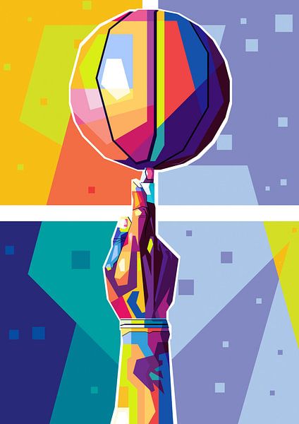 basket-ball pop art par saken