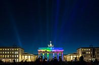 Berlijn Skyline - projectie op de Brandenburger Tor van Frank Herrmann thumbnail