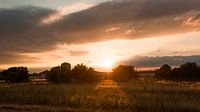 Sunset in the distance.