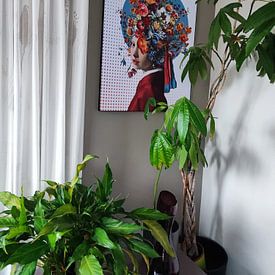 Customer photo: Meisje met de Parel - Colorful Graphic Edition by Marja van den Hurk, on art frame