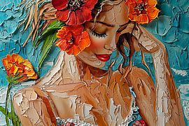 malerisches Bild einer Frau von Egon Zitter