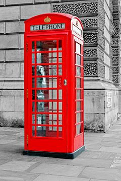 Cabine téléphonique rouge Londres sur Anton de Zeeuw