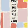 Colorful Words - You and Me and All we Have van Studio Malabar