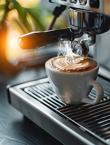 kop koffie of cappuccino drinken