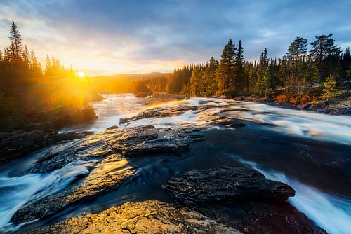 River landscape at sunrise by Daniela Beyer