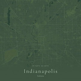 Vintage-Landkarte von Indianapolis, Vereinigte Staaten von Ortsdrucke