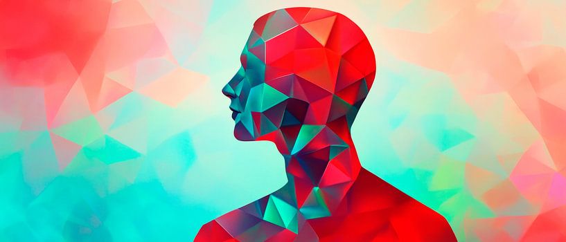 Geometry of thought - play of colours play of light in the facetted m by Poster Art Shop