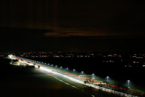 Lichtweg in de avond   (Hoogland, Amersfoort)
