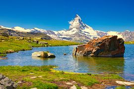 Matterhorn with Stelli Lake by Dieter Fischer