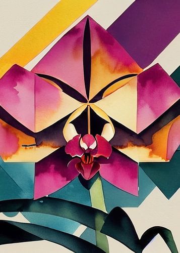 Verse Art Deco Orchidee - Kubisme 1920