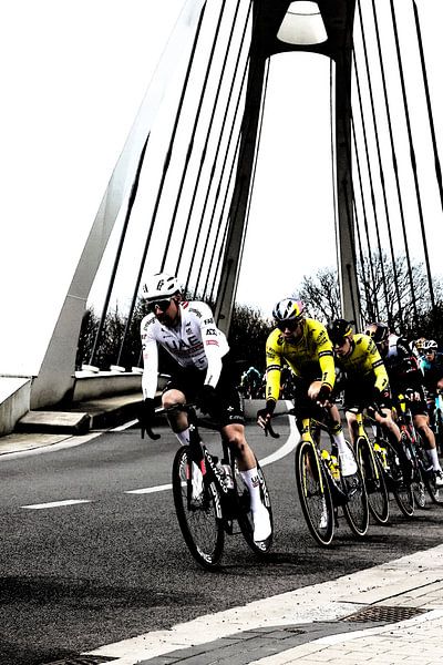 Peloton on the Bridge Wout van Aert by FreddyFinn