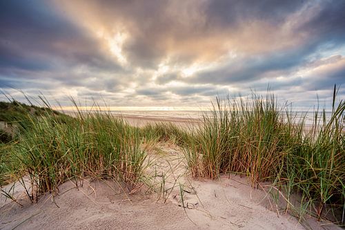 Zonsondergang op het strand