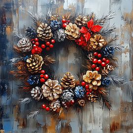 Christmas wreath | Redcurrant Wreath by Abstract Painting