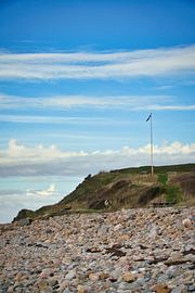 Klippe am Kattegat in Dänemark. Meer und Wolken von Martin Köbsch