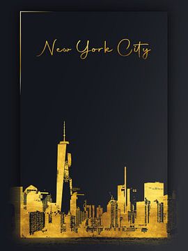 New Yorkse stad van Printed Artings
