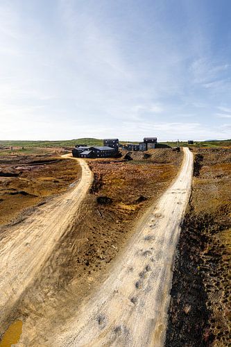 L'heure dorée à Storwartz | Panorama aérien vertical de la Norvège