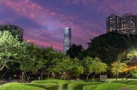 Hong Kong's hoogste gebouw tijdens zonsondergang van Jasper den Boer thumbnail