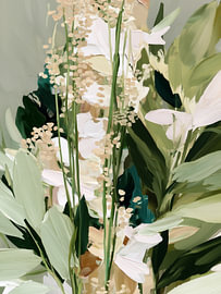 Elegant floral botanical blooms by IamHomeStudio