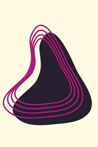 Forme abstraite Illustration violette et noire