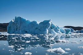 Blue ice in the sunlight by Frank's Awesome Travels