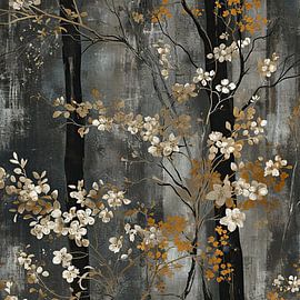 Golden Blossom | Golden Nature Art by Wonderful Art