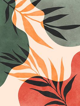 Watercolor tropical leaves 5 by Vitor Costa