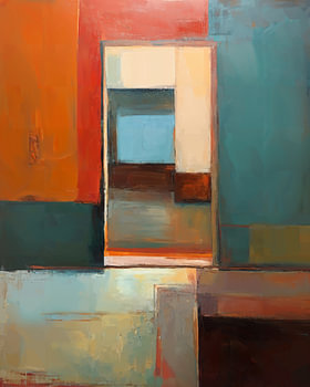 Kleurrijk, modern en abstract (gezien bij vtwonen)