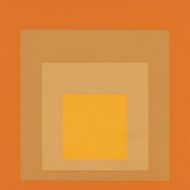 Josef Albers - étude pour l'hommage au carré, jaune, orange, beige, Haute Résolution sur Vivanne