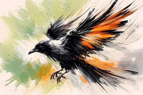 Corbeau en vol