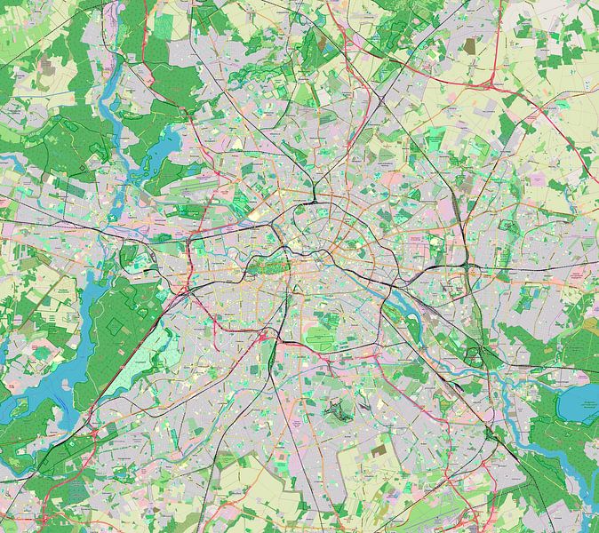 Karte von Berlin von Atelier Liesjes