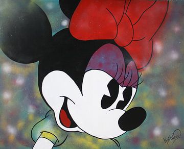 Minnie Mouse "Yesterday" van Kathleen Artist Fine Art