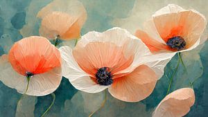 Mohnblumen aus Krepppapier