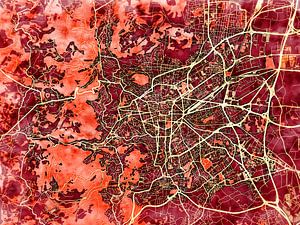 Karte von Clermont-Ferrand im stil 'Amber Autumn'