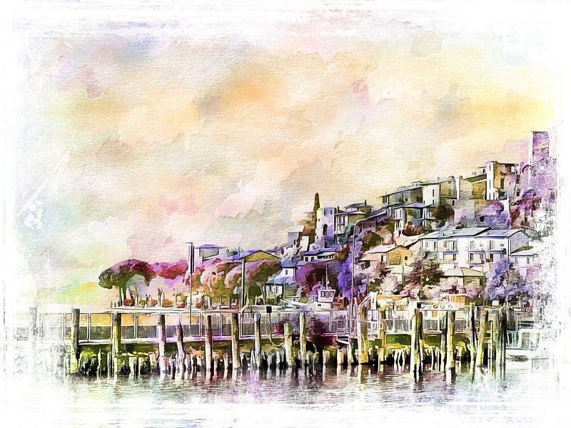 Blick auf Passignano Sul Trasimeno von Dorothy Berry-Lound