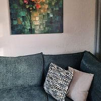 Kundenfoto: Blütenblatt-Patchwork-Welle von Kunst Laune, auf Leinwand