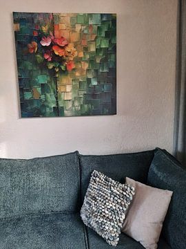 Klantfoto: Petal Patchwork Surge van Kunst Kriebels